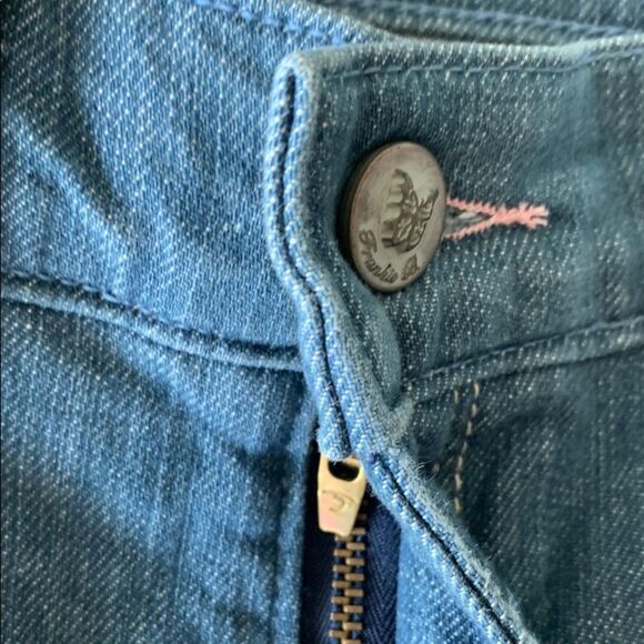 Frankie B. Butterfly Flare Jeans Women's Size 8 Tall Y2K Bling Hippie Boho Blue - Picture 7 of 13